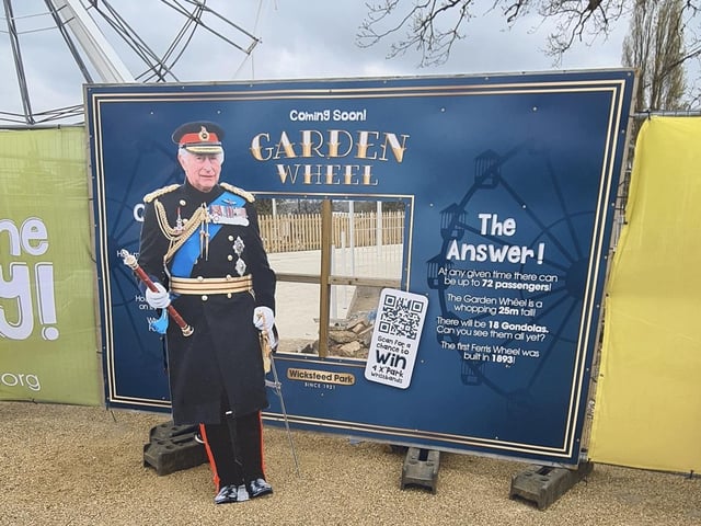 King Charles III at Wicksteed Park, Kettering