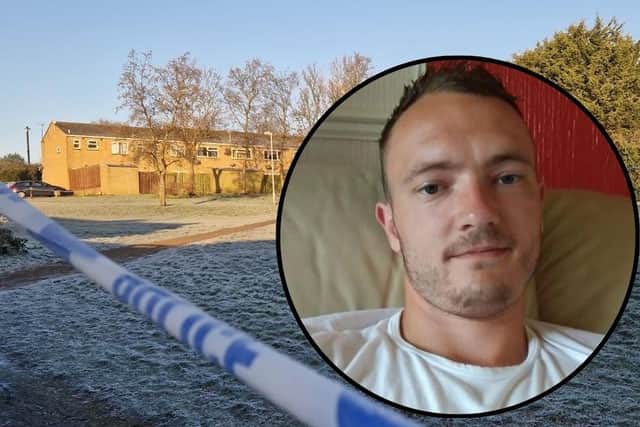 Kettering’s Spring Rise park and victim Ryan Burton (inset)