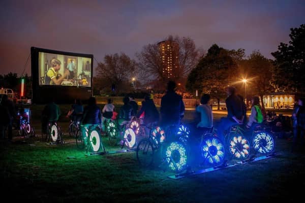 Bicycle Powered Cinema Screening