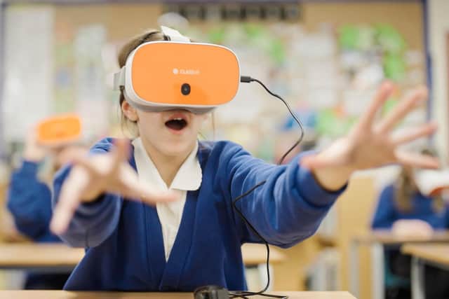 Student using ClassVR
