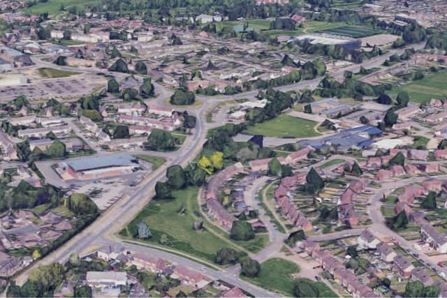 There were holdups in Oakley Road, Corby, following an incident yesterday. Image: Google Earth
