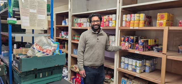 Pictured is the Rev Shakeel Nurmahi, chairperson of Corby Foodbank