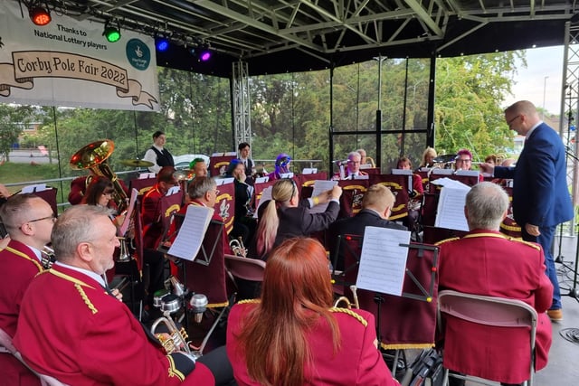 Corby Silver Band was formed in 1902 specially for the Pole Fair, and they were up to play on the  main stage at 8am today