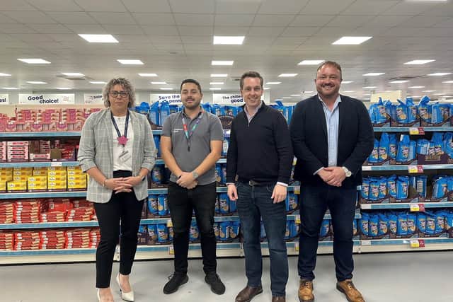 Joining Marketing Director Adam King, Pursglove MP was given a tour of the Corby shop and spoke with colleagues and members alike