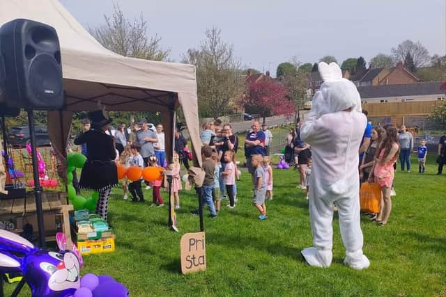 The free Easter egg hunt on Sunday.