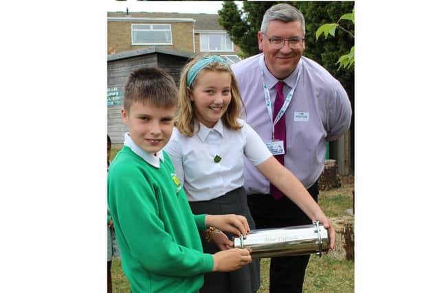Cllr Scott Edwards was a special guest and was invited to bury a time capsule