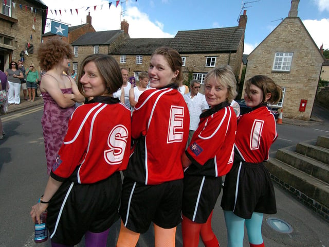 Geddington Geddington and Newton Rugby Club-l-r Clare Heaviside, Terri Powell, Kay Walton, Hannah Price. 2010