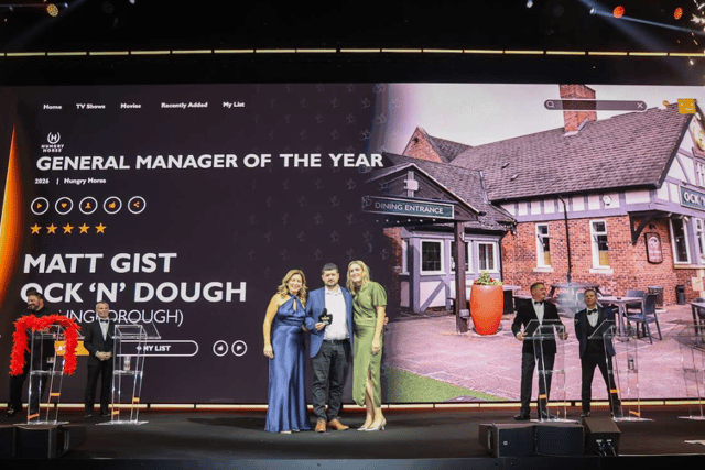 Matt Gist from Wellingborough's Ock 'N' Dough receiving his award