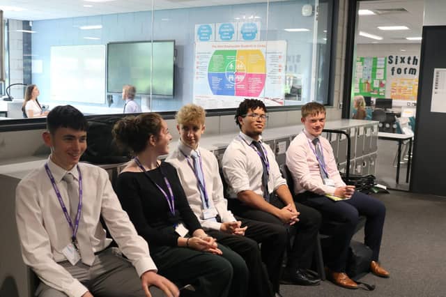 Year 12 students waiting to be interview