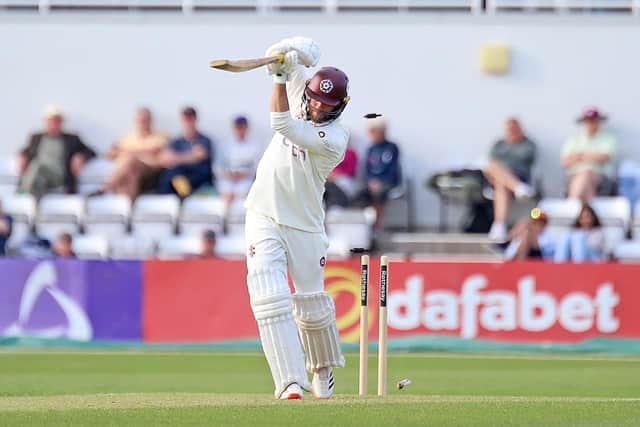 Northants skipper Luke Procter is bowled (Picture: Peter Short)