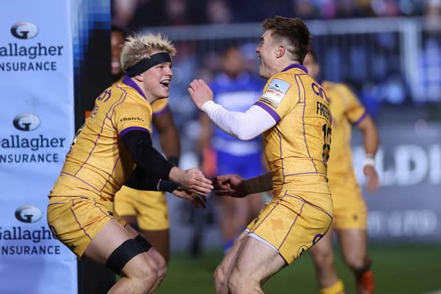 Henry Pollock and Tommy Freeman shone when Saints won at Bath last month (photo by David Rogers/Getty Images)