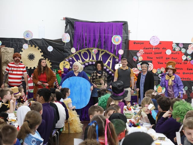 Golden ticket winners at Corby Kingswood Primary Academy:Corby children get Willy Wonka's golden tickets