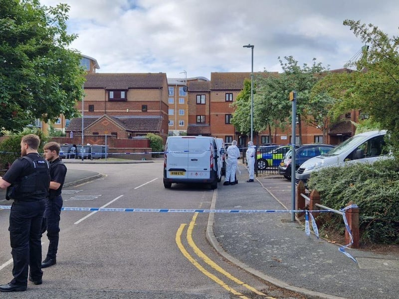 First pictures from the scene on Friday August 1 morning.