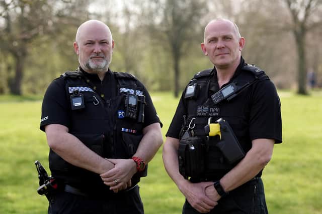 PCs Matt Diduca and Colin Riley were among the first officers at the scene of the M1 horror crash in which two young children died
