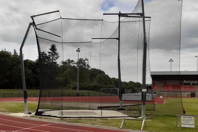 Corby's new hammer/discus cage