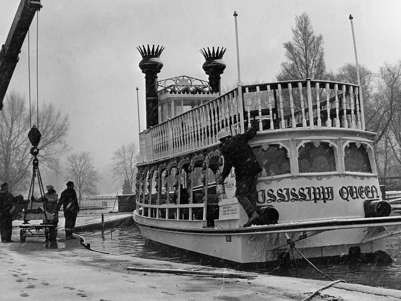 Mississippi Queen January 1975 Wicksteed Park lake