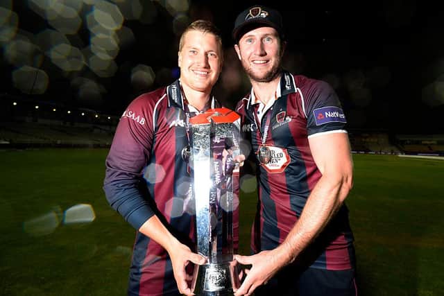 Josh Cobb (left) was named man of the match as Alex Wakely's Steelbacks won the Blast in 2016