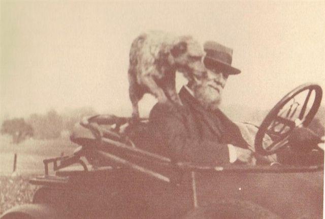 Wicksteed Park Founder Charles Wicksteed with his dog Jerry