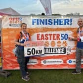 Laura and Phil after finishing the Easter 50 Ultra Challenge