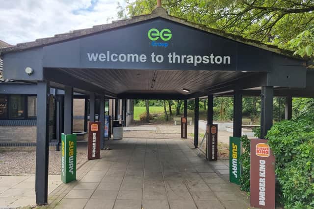 Thrapston A14 services include a Burger King, Subway and Greggs