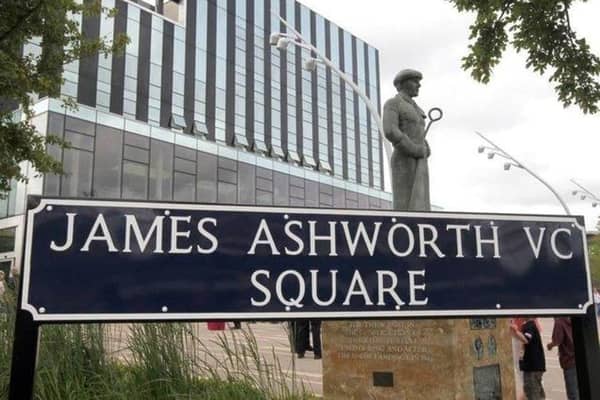The Corby Steelman stands in James Ashworth VC Square