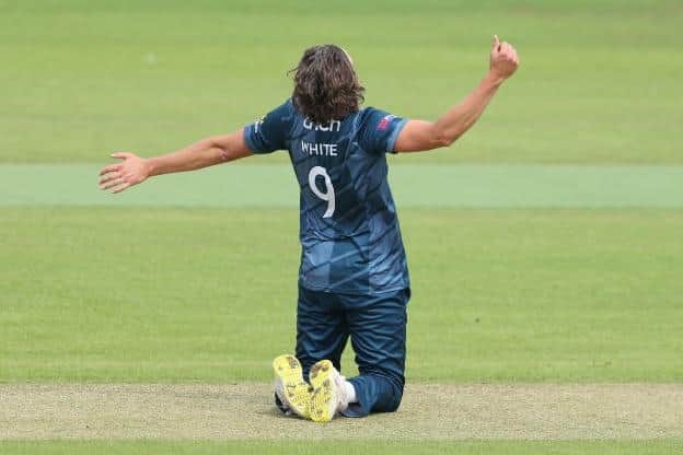 Steelbacks seam bowler Jack White injured his knee taking a caught and bowled in the loss at Hampshire on Friday