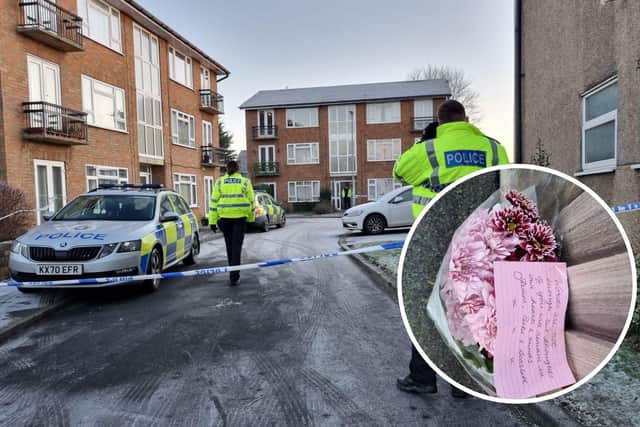 Frost is on the ground at the scene of a triple murder in Kettering