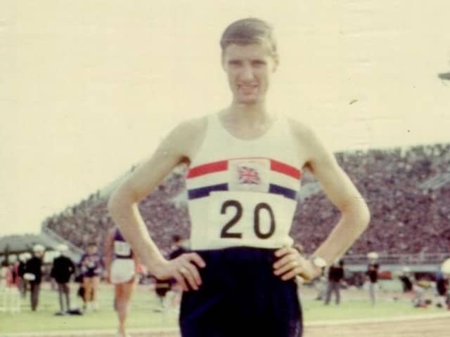 Billy McKim pictured in his GB kit at the Tokyo Olympics in 1964