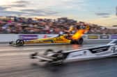 Modern dragsters at Santa Pod
