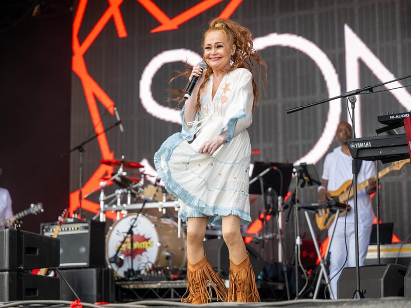 Sonia on stage at Let’s Rock Northampton at Delapré Park on Saturday, June 15. Photo by David Jackson.