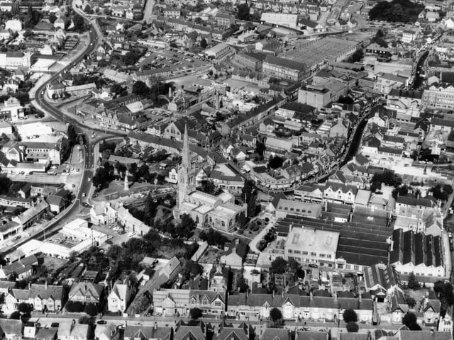 View of Rushden town centre, 1971