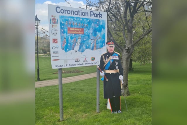 King Charles III in Coronation Park, Corby