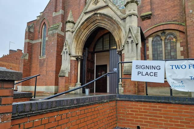 Finedon Community Centre has been designated a signing place for some people in the east of Wellingborough