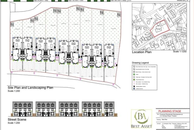 An application for nine new properties has been sent to the council