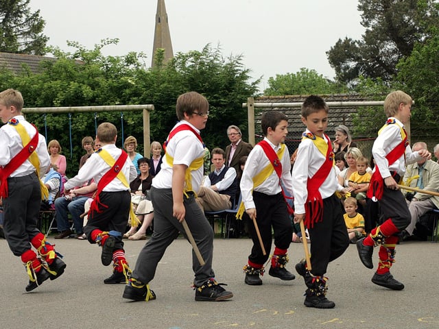 Stanion School, May Day Morris men 2008