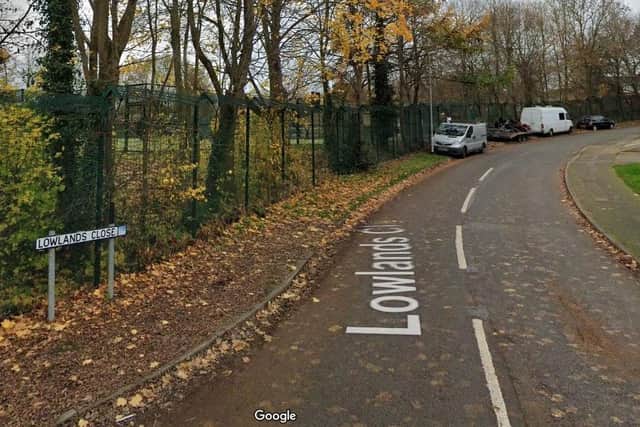 Thieves smashed through a patio door in Lowlands Close before stealing cash, jewellery and a car on Monday