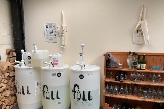 Food For Thought offers a wide range of products and encourages customers to bring their own containers to refill and reuse