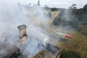 The fire at Overstone Hall.
