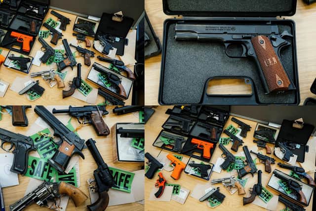 Two dozen firearms were handed into Northamptonshire Police during an amnesty.