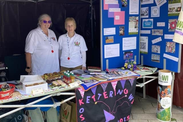 Kettering Kosmos WI stand, complete with WI cakes
