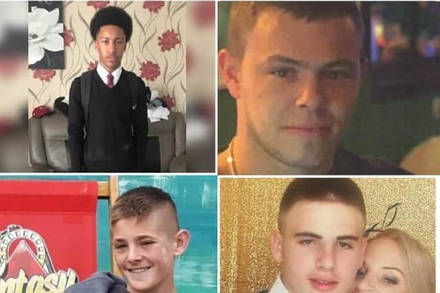 Four faces of fatal stabbings in Northants: Fred Shand (top left), Reece Ottaway (top right), Dylan Holliday (bottom left), Louis-Ryan Menezes (bottom right)