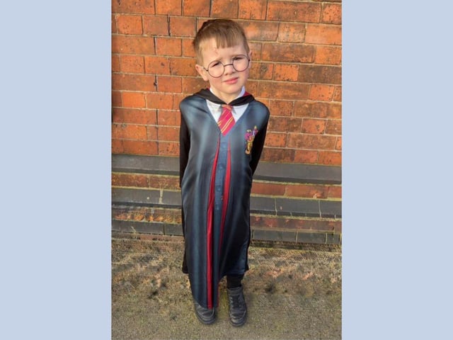 Harley Elmore, age 5, as Harry Potter
