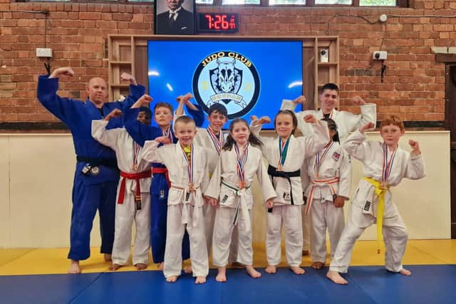 A few of Shudan Judoka with Lead Junior Coach, Luke Fisher