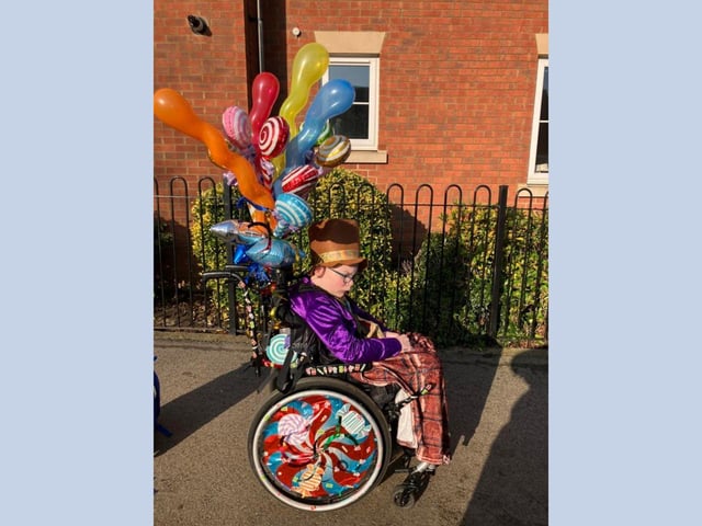 Birthday boy Jack, aged 12, dressed as Willy Wonka