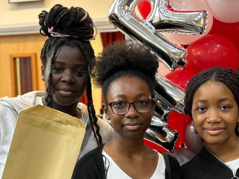 Shaniah Hancox, Alyssa Amponsa and Valerie Nkengasu of Wrenn School