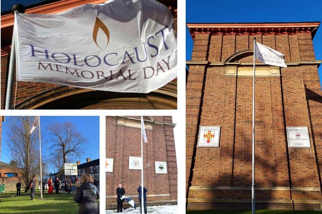 The Holocaust Memorial Day flag has been raised for more than a decade outside the Bowling Green Road council offices in Kettering /National World/KTC