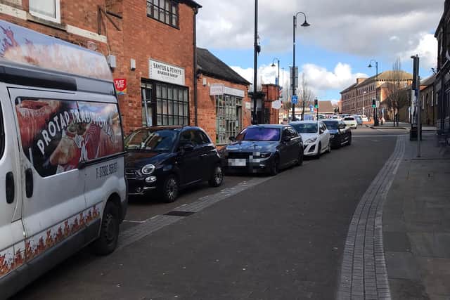 Cars parked in Market Street, Kettering