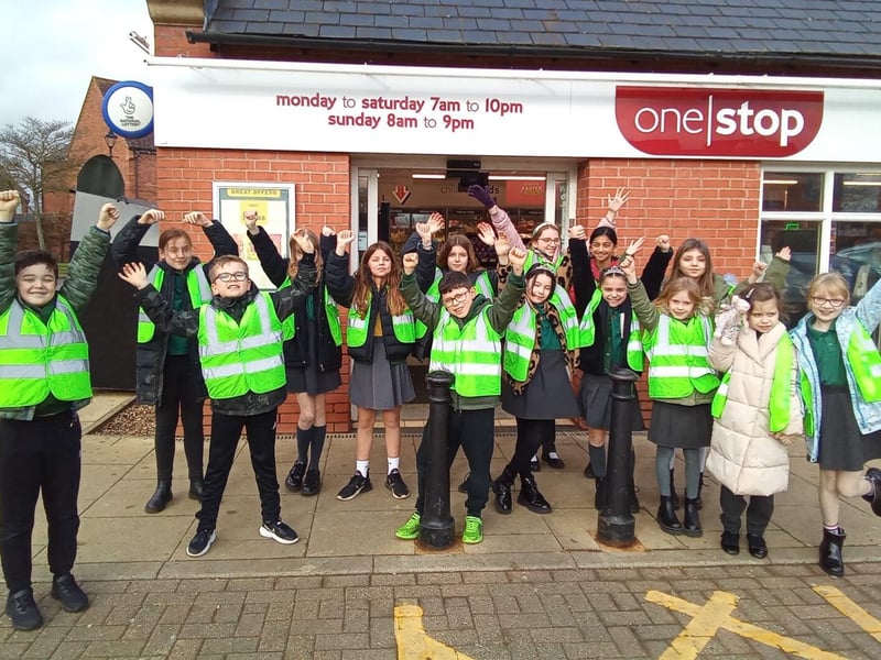 Mawsley CP School's ECO Team Celebrating their Pupil Power!