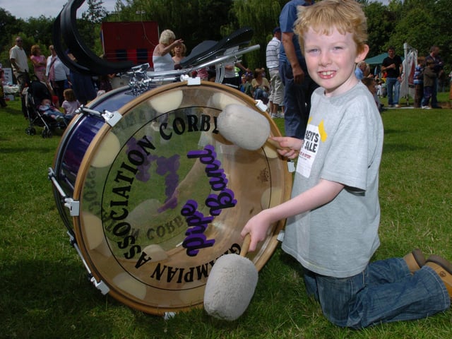 Corby Highland Gathering 2008: Bailey Dickson is ready to join a pipe band himself