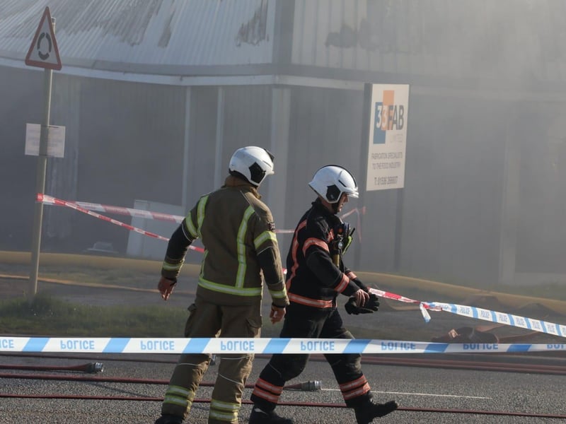 Factory fire Corby, Princewood Road